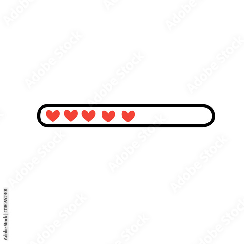 heart shape loading bar