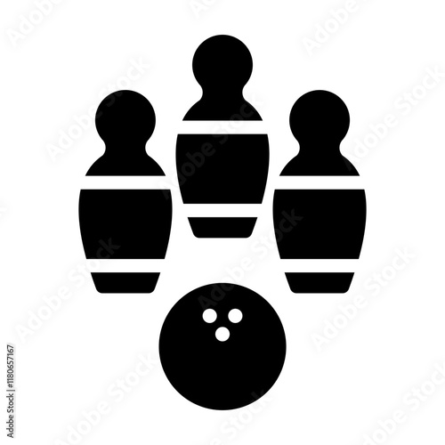 bowling game Solid icon