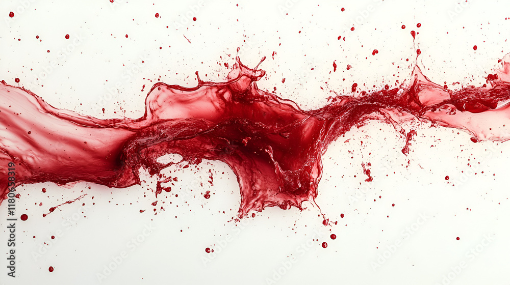 A swirling drop of crimson liquid, suspended in mid-air, with intricate capturing its fluid motion and texture against a clean white background
A swirling drop of crimson liquid, suspended in mid-air, with intricate capturing its fluid motion and texture against a clean white background