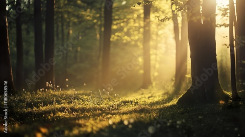 Sunlit Forest: A Magical Landscape Photography