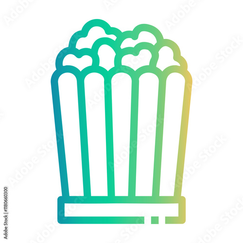 popcorn Line Gradient Icon