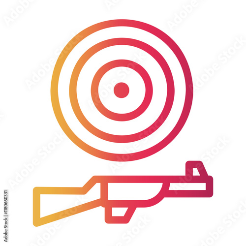 shooting game Line Gradient Icon