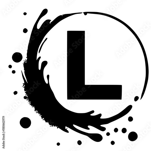 L letter logo silhouette
