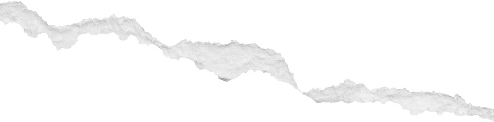 Ripped torn paper edges isolated on black background