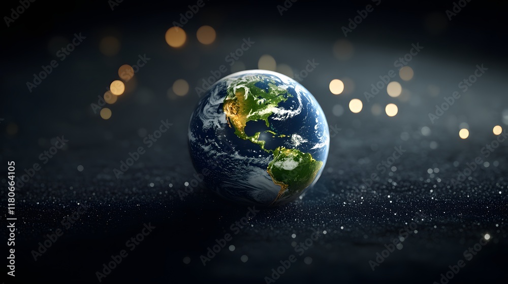 Sustainable Future for the Planet Eco Friendly World Conservation Concept Depicting the Earth as a Glowing Orb with Bokeh Lights Symbolizing Environmental Protection Clean Energy Sustainable Future for the Planet Eco Friendly World Conservation Concept Depicting the Earth as a Glowing Orb with Bokeh Lights Symbolizing Environmental Protection Clean Energy