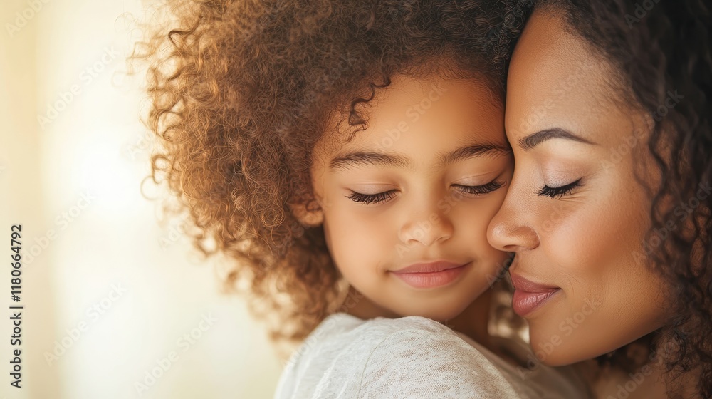 Obraz premium A woman is holding a child with her arms around her