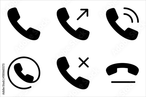 Phone icon set. Call symbol. phone call sign. vector illustration on white background