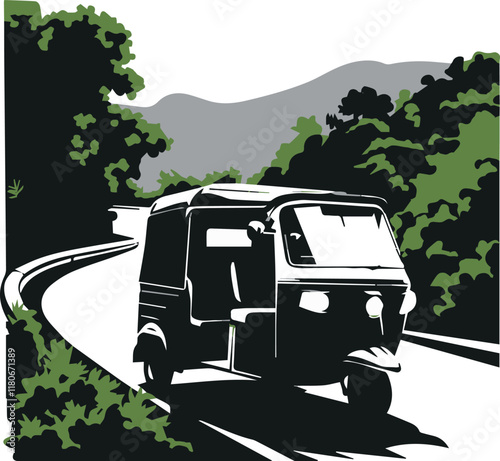 Tuk tuk vector illustration