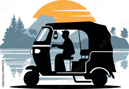 Tuk tuk vector illustration
