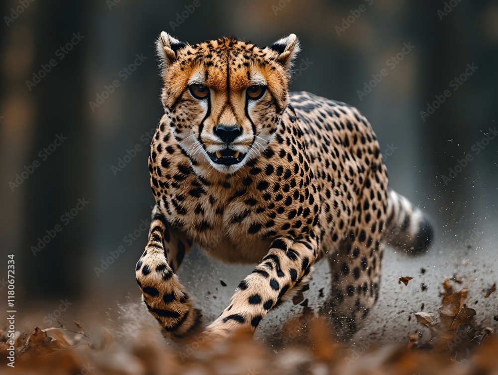 Cheetah Sprinting Across Grasslands Showcasing Raw Power and Speed Cheetah Sprinting Across Grasslands Showcasing Raw Power and Speed