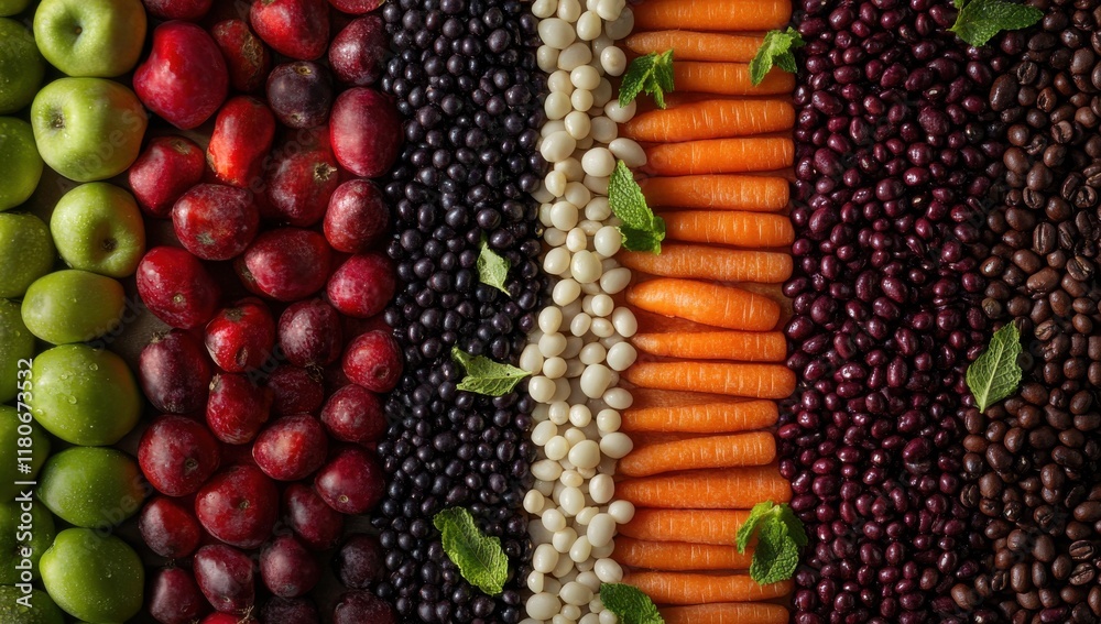 Vibrant Arrangement of Fresh Fruits and Vegetables Showcasing a Colorful Spectrum of Nutritional Goodness for Healthy Living and Culinary Inspiration Vibrant Arrangement of Fresh Fruits and Vegetables Showcasing a Colorful Spectrum of Nutritional Goodness for Healthy Living and Culinary Inspiration