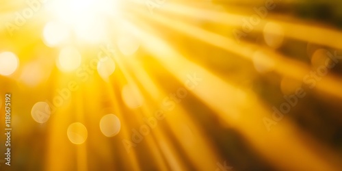 Radiant sun rays bursting forth from the horizon casting a warm golden glow across the sky  This captivating image evokes a sense of tranquility and spiritual upliftment