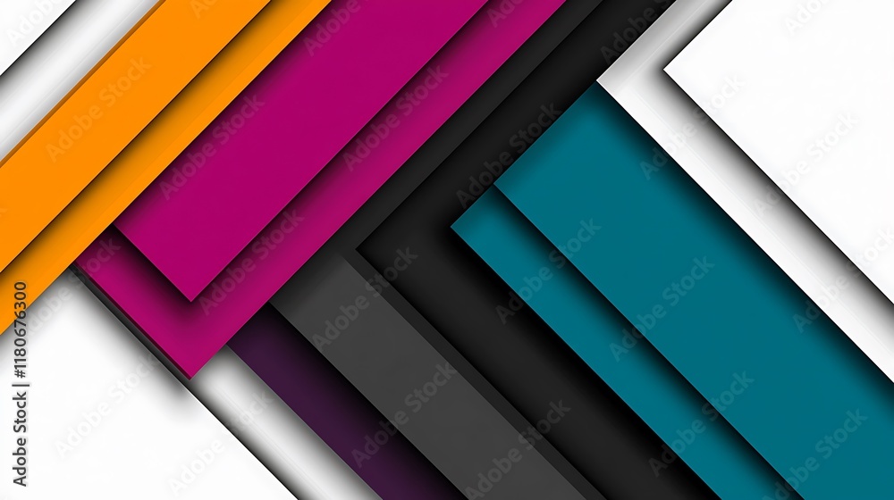 Fototapeta premium Abstract Colorful Diagonal Stripes Geometric Design