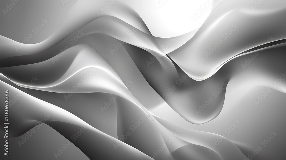 Fototapeta premium Abstract geometric white and gray color background. 