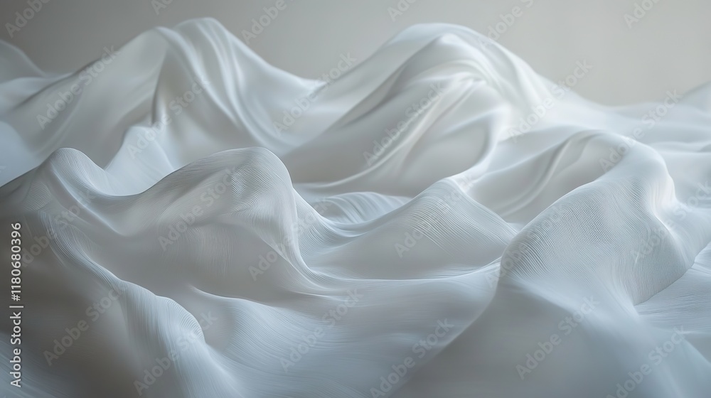 Obraz premium White cloth background abstract with soft waves