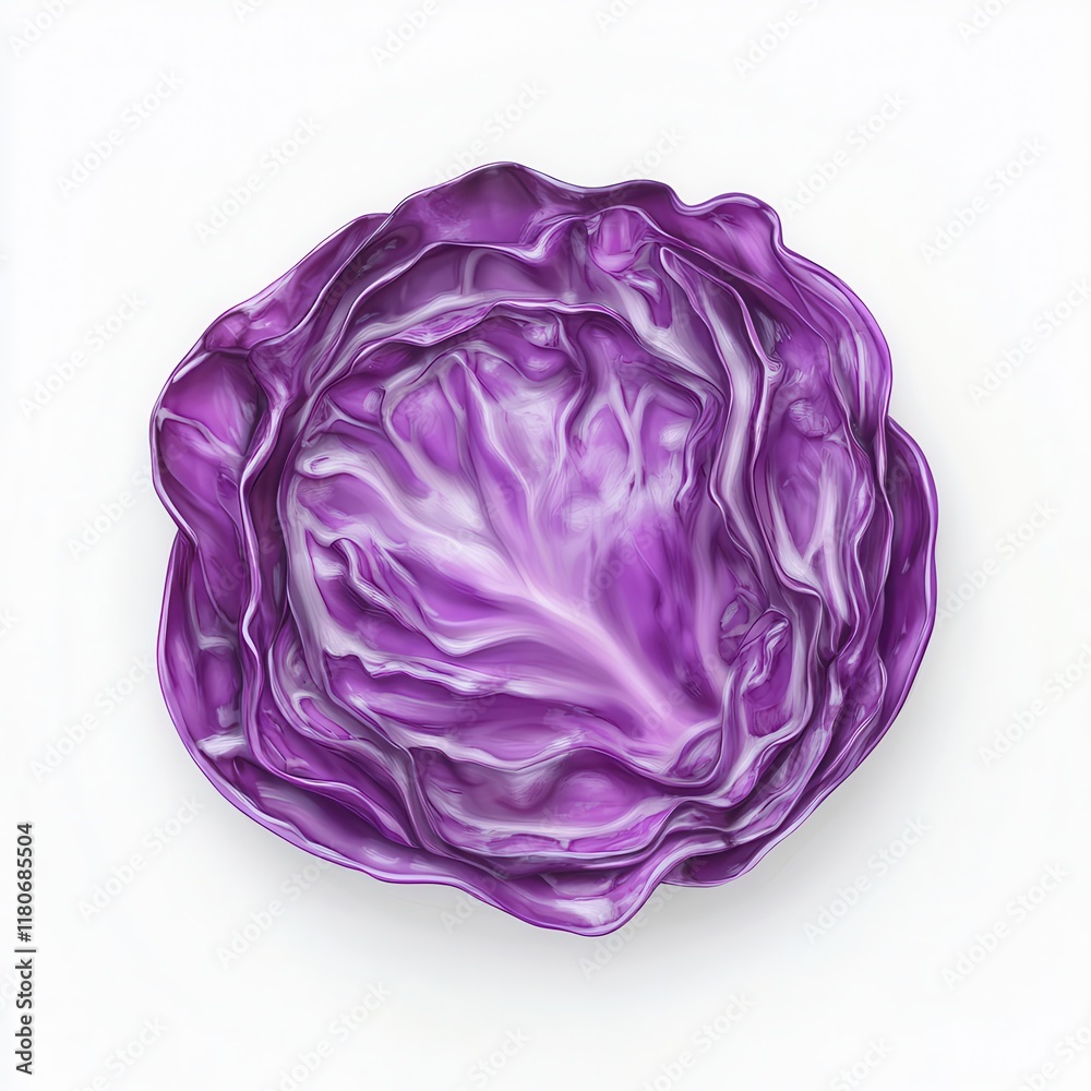 Vibrant Purple Cabbage Top View with Intricate Patterns Showcasing Organic Texture and Natural Colors, Ideal for Healthy Eating and Culinary Backgrounds Vibrant Purple Cabbage Top View with Intricate Patterns Showcasing Organic Texture and Natural Colors, Ideal for Healthy Eating and Culinary Backgrounds
