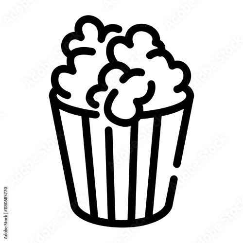 popcorn Line Icon