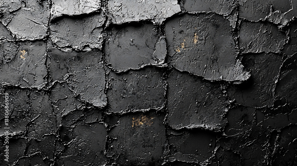 Obraz premium Abstract black textured art background.