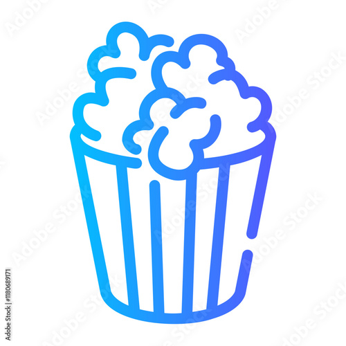popcorn Line Gradient Icon