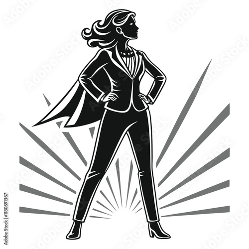 woman, black silhouette diva. Company log silhouette vector silhouette, black color silhouette on a white background