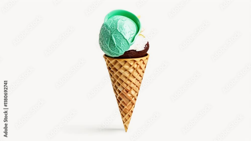 assorted cream mockup cone waffle different artwork design background cutout template file scoop ice flavour many mock transparent path cut-out cone isolated ice cream set various vanilla chocolate