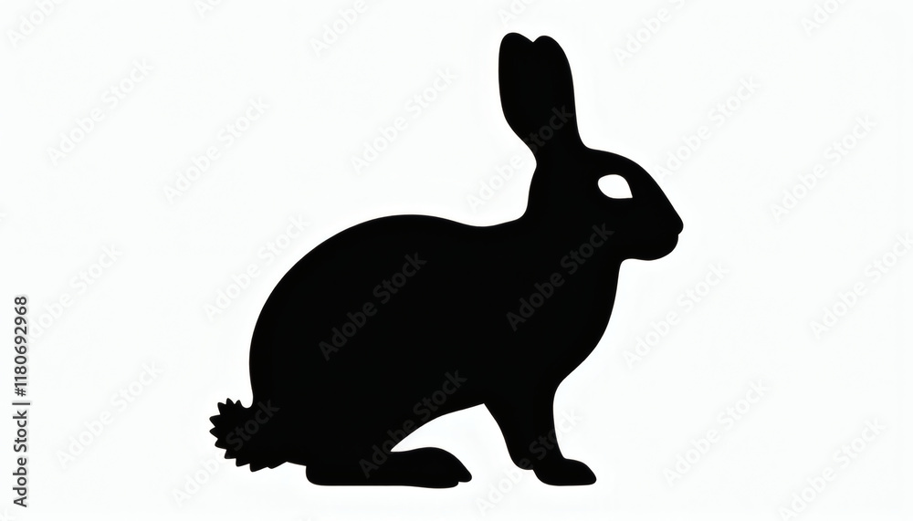 Abstract Rabbit Silhouette - Graphic Design Element Abstract Rabbit Silhouette - Graphic Design Element