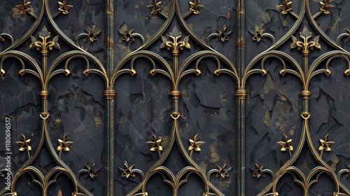 gothic catherdral seamless pattern wallpaper