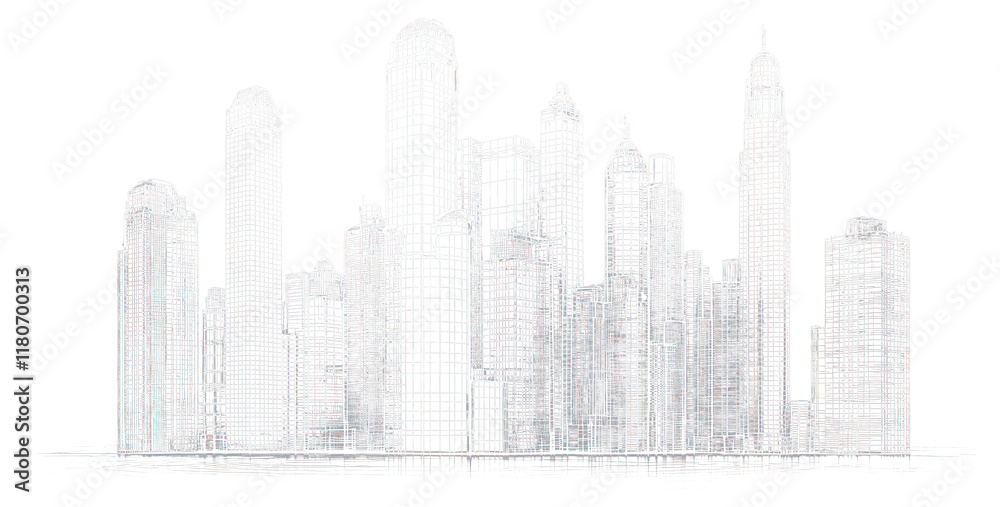 PNG Glowing wireframe of buildings architecture futuristic cityscape. PNG Glowing wireframe of buildings architecture futuristic cityscape.