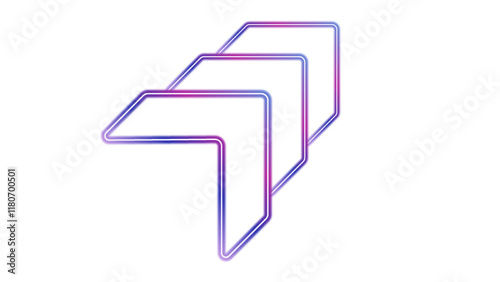 Glowing neon arrows-pointers on transparent background PNG, arrows-pointers on expressway, computer game, speed arrow. banner, cover, poster, flyer, sign. vector illustration