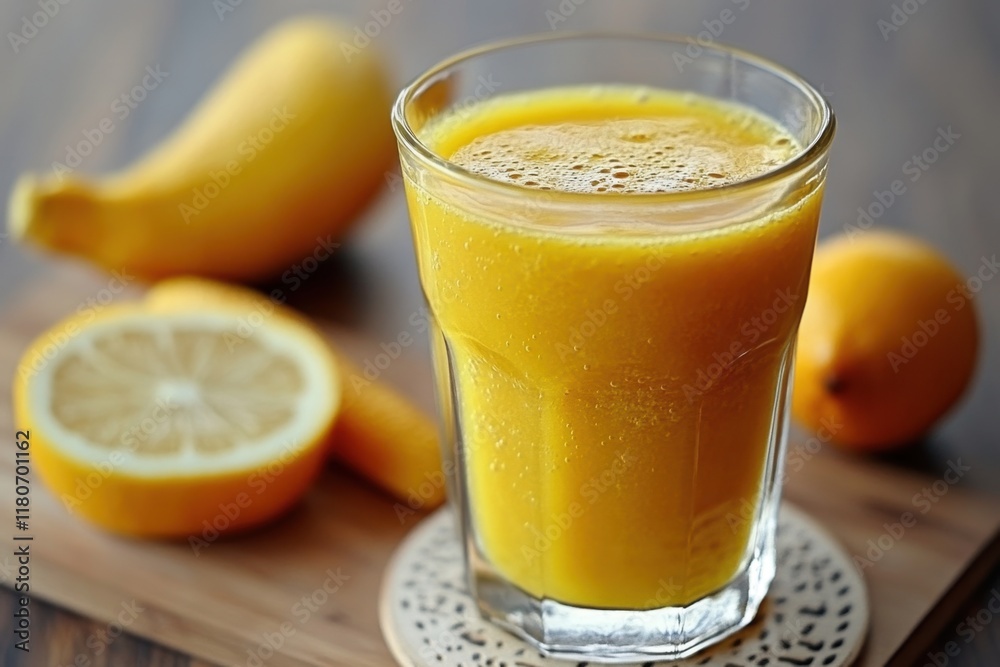 Refreshing Citrus Juice Blend in Glass Refreshing Citrus Juice Blend in Glass