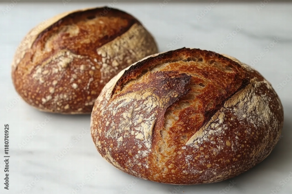 Freshly Baked Artisan Bread with Crispy Crust and Soft Interior Freshly Baked Artisan Bread with Crispy Crust and Soft Interior