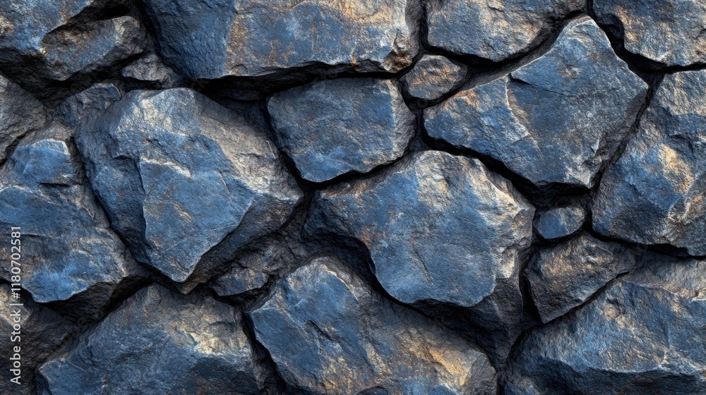 Fototapeta premium Textured Gray Rocks Wall Surface for Background and Design Use