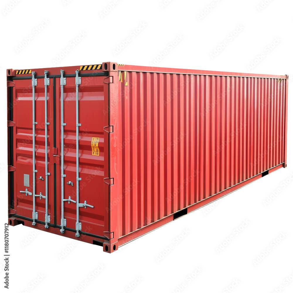 Cargo container isolated on transparent background, PNG Cargo container isolated on transparent background, PNG