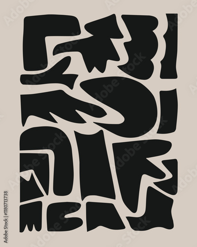 classic black abstract shape icon vector