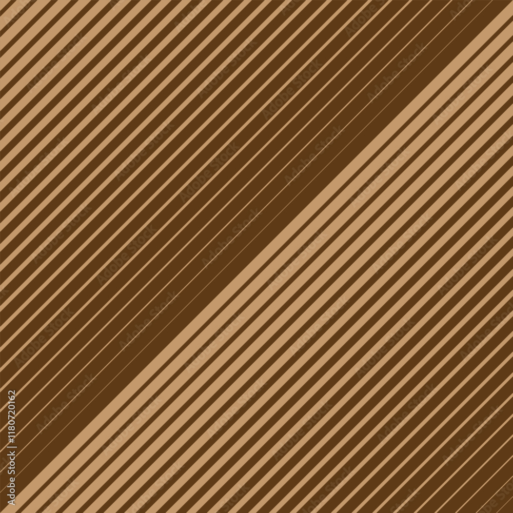 Obraz premium simple brown colour daigonal thik to thin line pattern on coffee colour background.