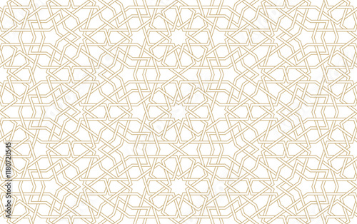 Seamless geometric pattern in authentic arabian style.