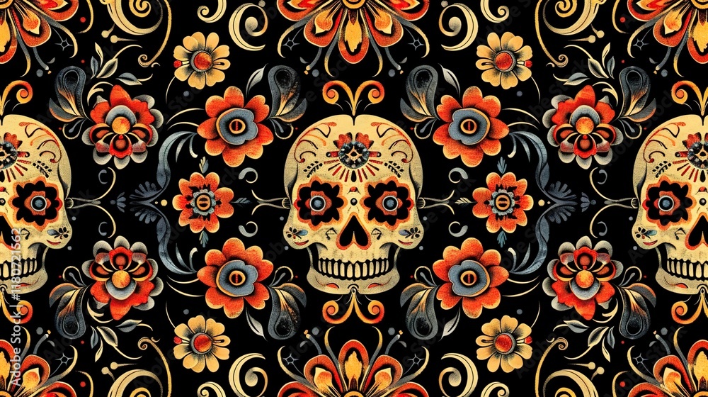 mexican folk art seamless pattern wallpaper mexican folk art seamless pattern wallpaper