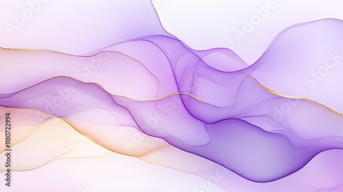 A purple and gold swirl with a gold line