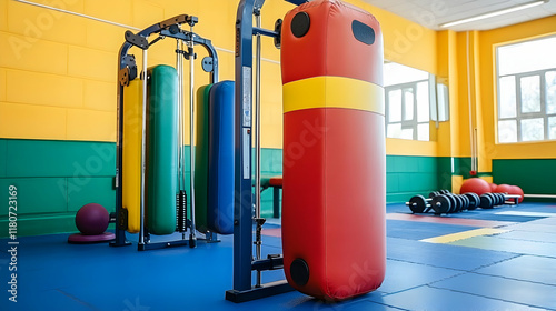 Wallpaper Mural Colorful Gym Interior with Exercise Equipment Torontodigital.ca
