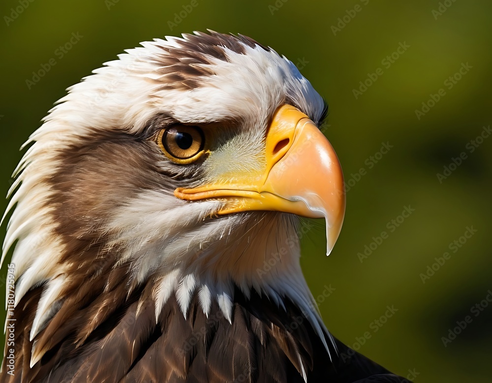 Fototapeta premium American Bald Eagle and American Flag, Independence Day, Freedom, National Treasure