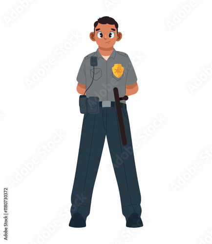 prison guard man standing