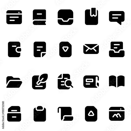 Content solid style, perfect for user interface projects