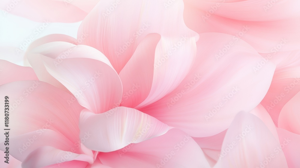 Naklejka premium A close up of a pink flower with a soft, delicate appearance