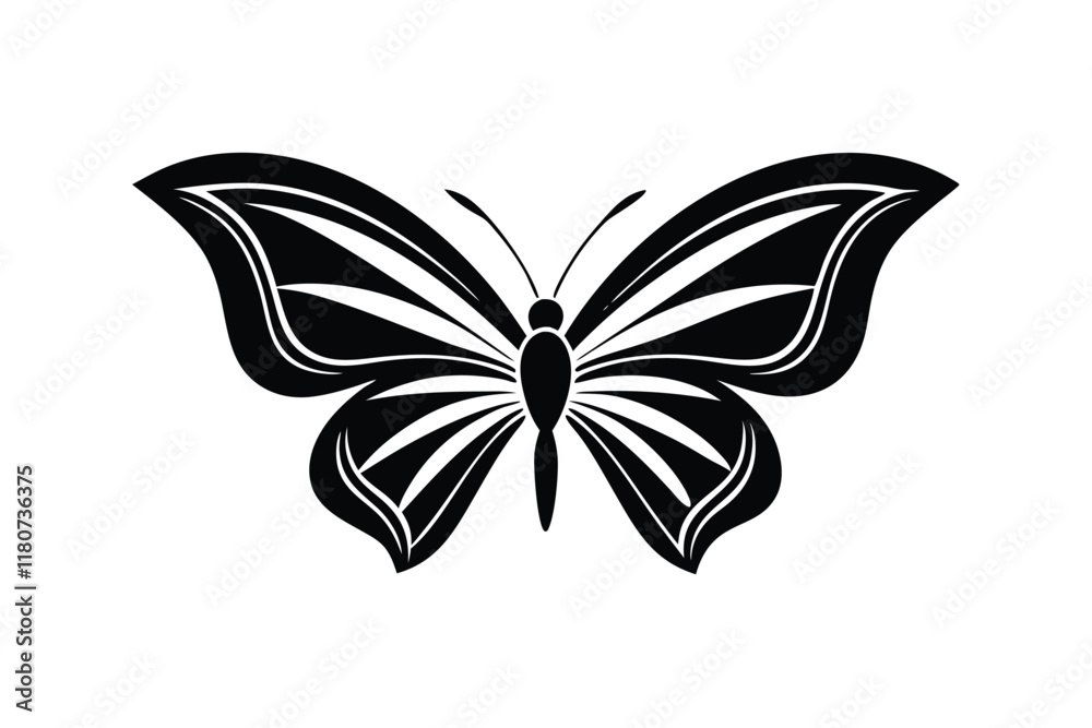 Butterfly silhouette vector Illustration. Butterfly icon Butterfly silhouette vector Illustration. Butterfly icon