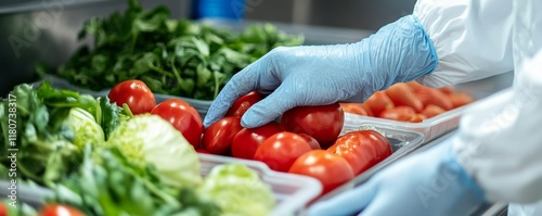 Fresh Vegetables and Fruits Being Handled with Care in Kitchen