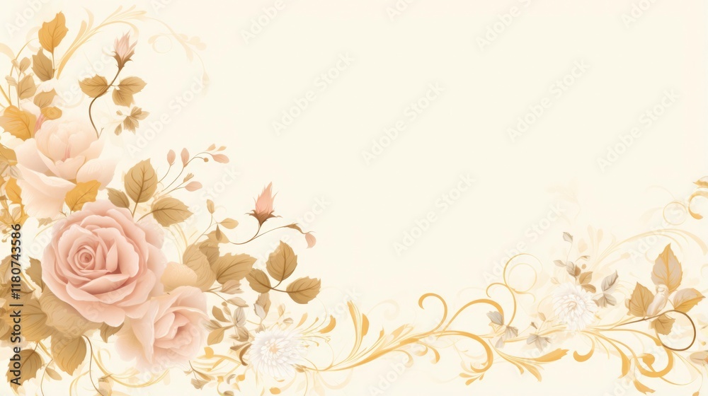 Abstract rose pattern frame background Abstract rose pattern frame background