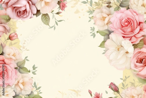 Lavender Floral Side Corner Frame