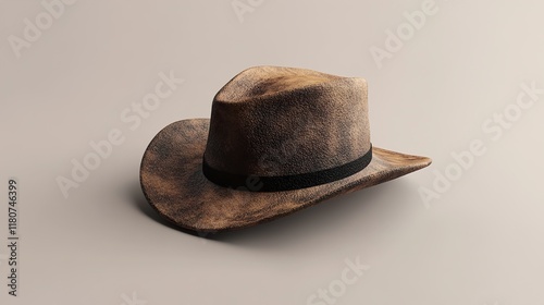 Vintage Distressed Cowboy Hat: Western Fashion Accessory photo