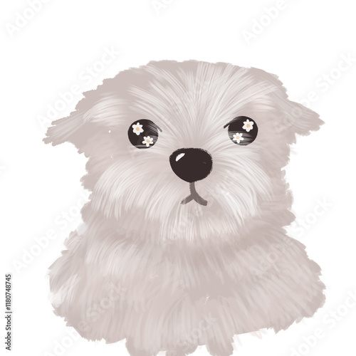 A while puppy png decoration elements 