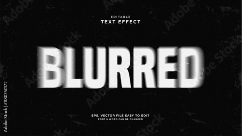  Blur text effect, dissloving text style